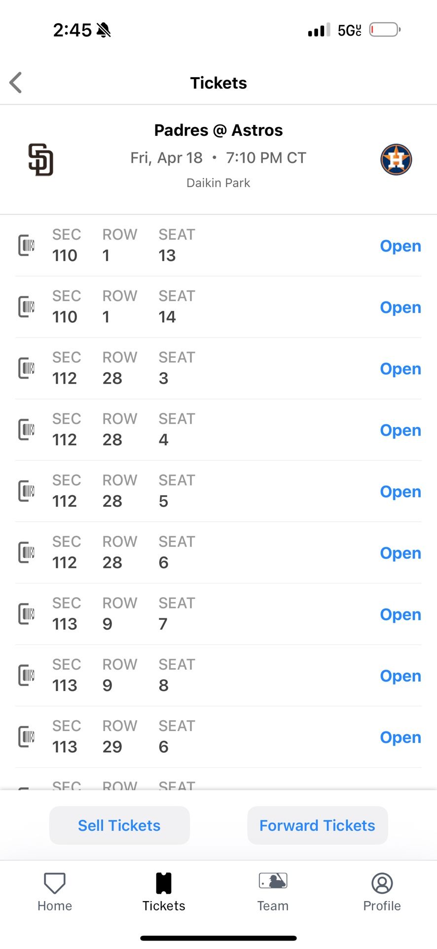 Astros tickets Friday Vs Padres