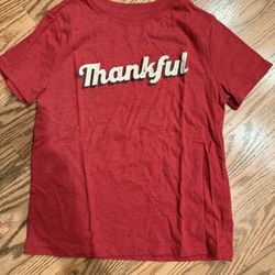 Boys Thankful Shirt Size Small 6/7