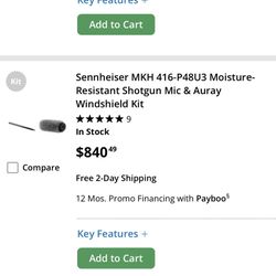 Sennheiser MKH 416 shotgun voiceover mic