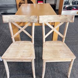 Solid Wood X-Back Wooden Side Chair Set of 2, New