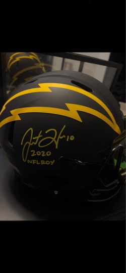 Chargers helmet autograph Justin Herbert