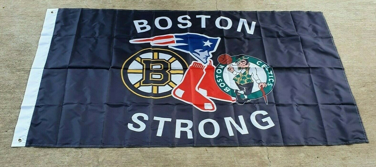 Boston Strong Patriots Celtics Red Sox Bruins Flag Banner New 3x5 Ft