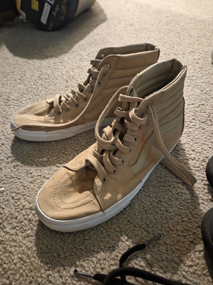 VANS SK8-HI Shoes 2 Pairs! Black And Khaki