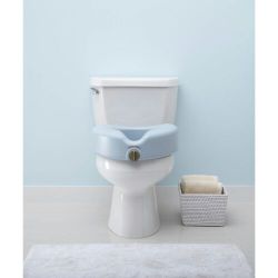 Medline Elevated Locking Toilet seat with Microban, MDS80314MB