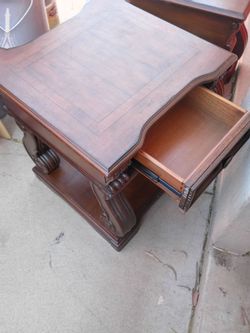 Solid wood end tables