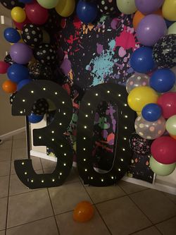 Number 30 4 Ft Light Up Marquee