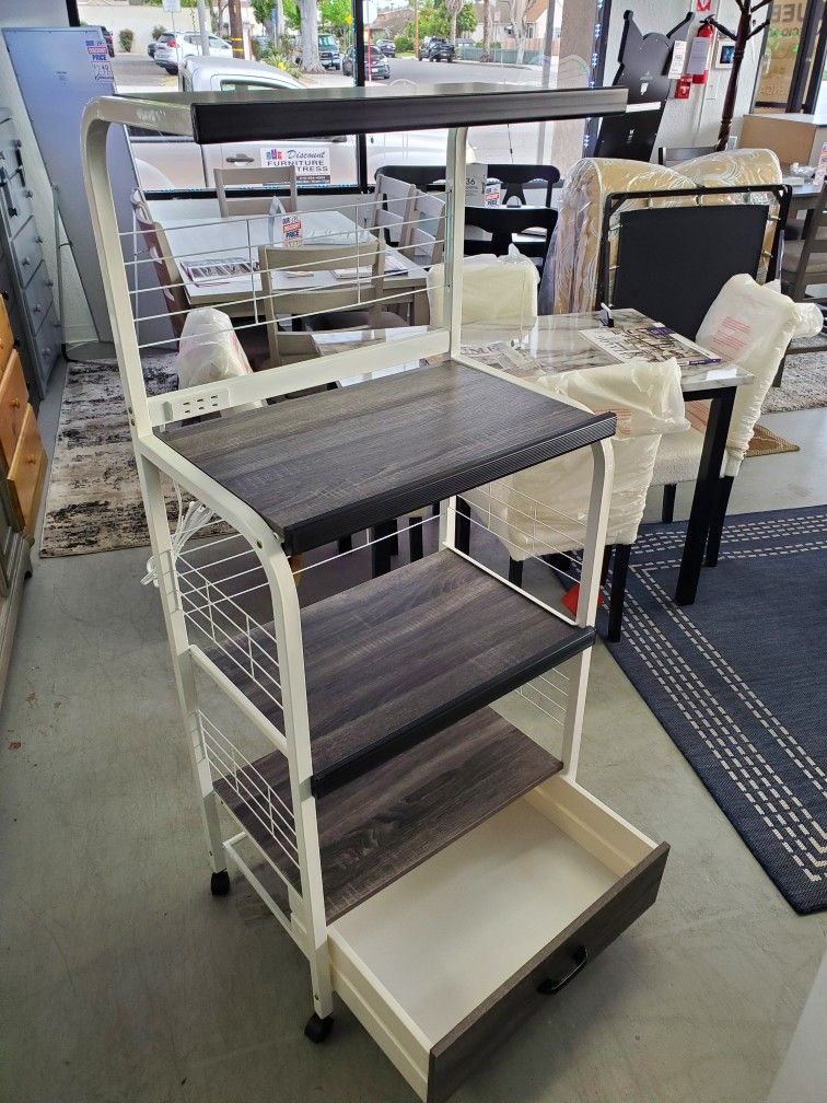 New Rollaway Portable Kitchen Pantry Shelving Storage Cabinet Available In Other Colors
