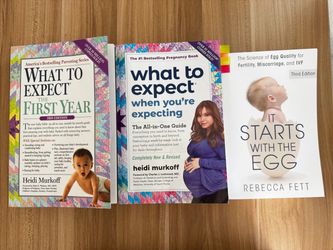 Pregnancy & Fertility Book Lot – It Starts with the Egg + What to Expect