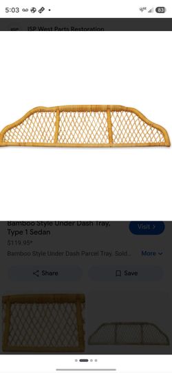 Vw bug bamboo parcel tray