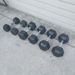 Rubber Coated Dumbbells Set