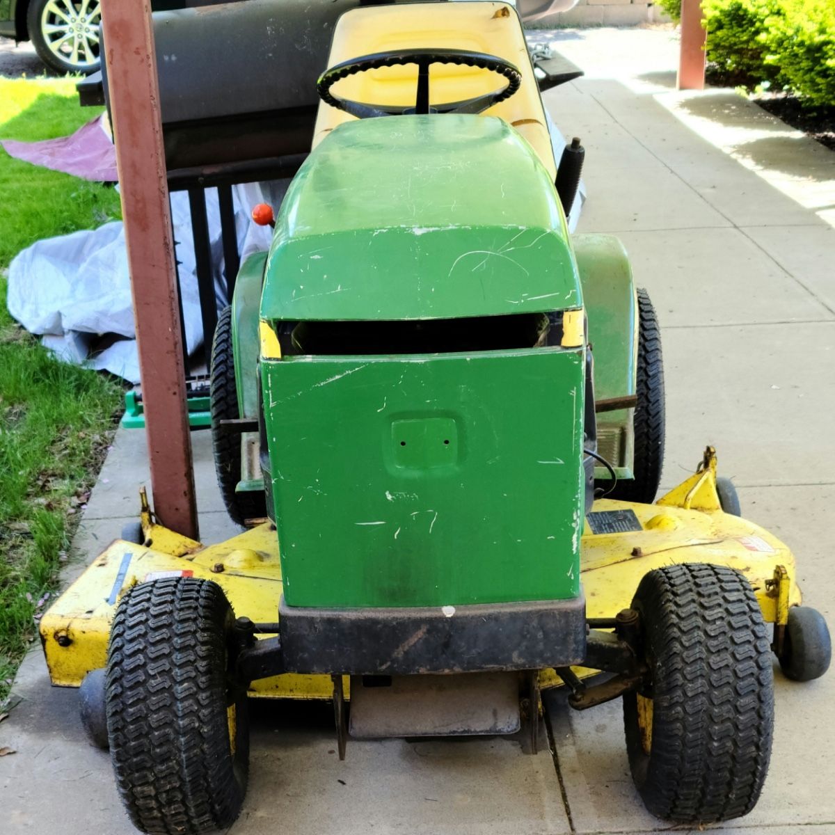 John Deer Lawn Mower with Snow Plow for Sale in East Rochester, NY