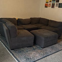 Gray separable couch