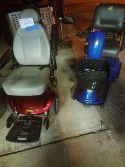 Two mobility scooters