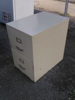 Metal Two Drawer Legal Filing Cabinet