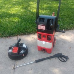 1800 PSI Pressure Washer Clean Force Model HD1800 electric Washing system, 12" Surface Brush, 4 Spray Tips/nozzle, Car , Driveway, Pool Deck Cleaner 