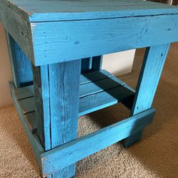 Two End Tables - Wood, Distressed Look $80/pair