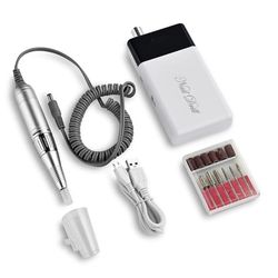Electric Nail Drill File Manicure Machine Rechargeable Manicure Pedicure Drill and Tools Set, White - Beauty Supplies - Gift Ideas- Mother's Day Sale