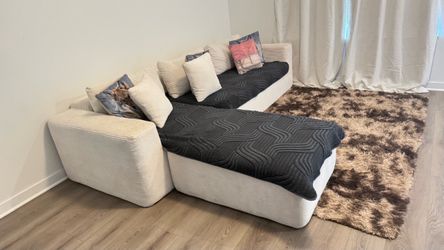 108” beige couch