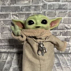 2021 Mattel Grogu Baby Yoda Plush Doll 11" - Mandalorian Necklace - 3 A