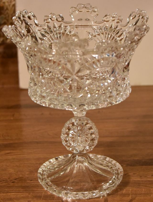 Crystal Footed Fruit Bowl Centerpiece #2