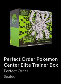 Pokemon Perfect Order Pokemon Center ETB Elite Trainer Box