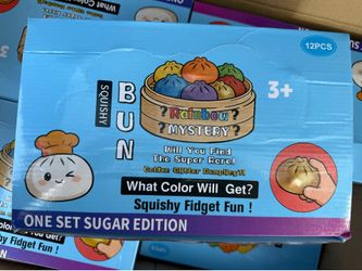 Mystery Squishy Dumpling Sugar Glitter Squeezy Kawaii Fidget Toy 1-12 Pack