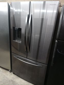 Samsung black stainless steel french door refrigerator - Free delivery