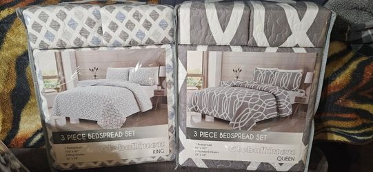 3 piece bed spread set