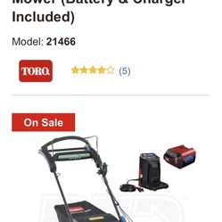Toro Lawn Mower 60V
