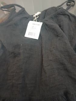 Black Sand cloud baga gauze slip dress