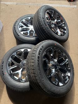6x139.7 - 20”- SNOWFLAKE RIMS - GMC CHEVY CADILLAC WHEELS - CHROME - NEW