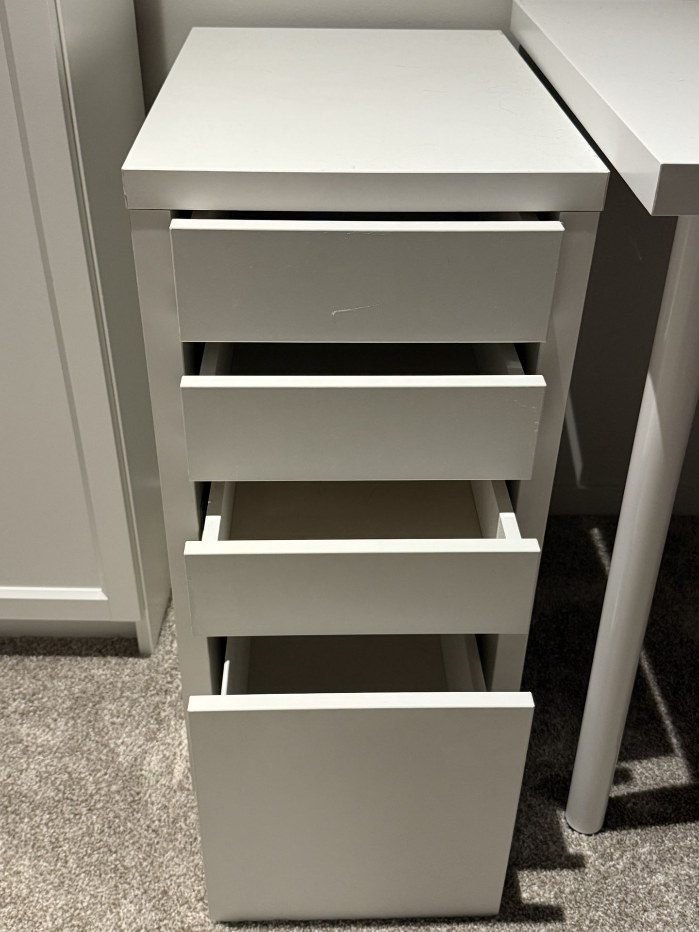 4 Drawer Desk Storage Cabinet