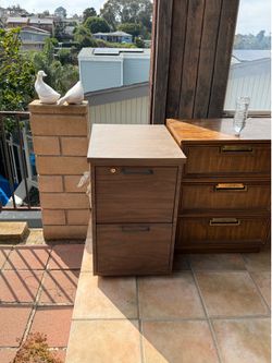 Wood filing cabinet