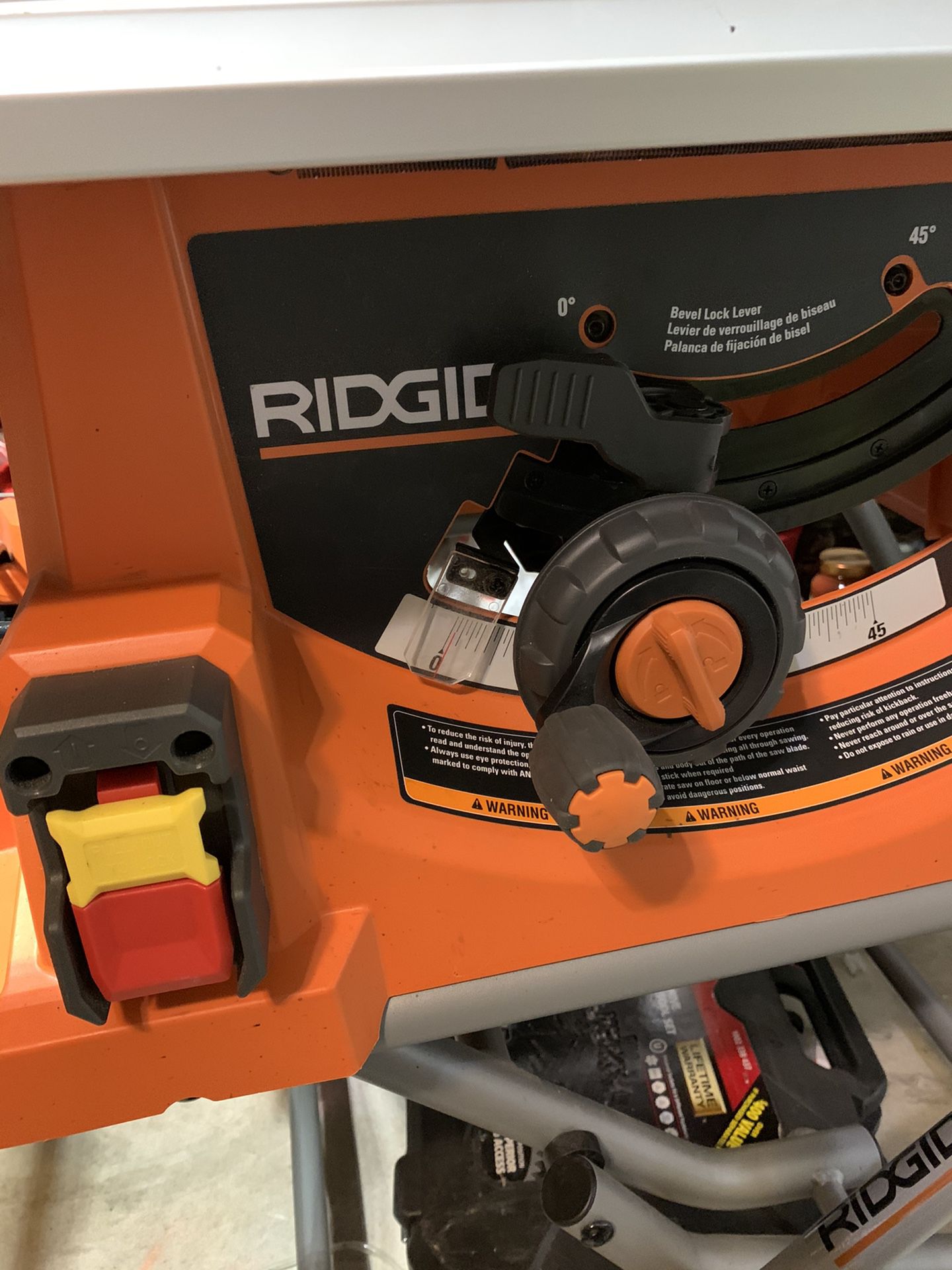 ridgid 10 inch table saw with stand