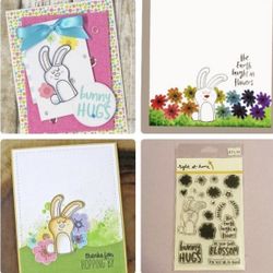 ADORABLE 19PC Bunny Stamps EASTER CARDS