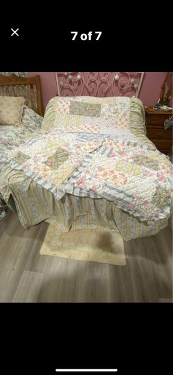 Vintage floral patchwork quilt