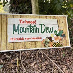 New Mountain Dew metal sign 29”x14”