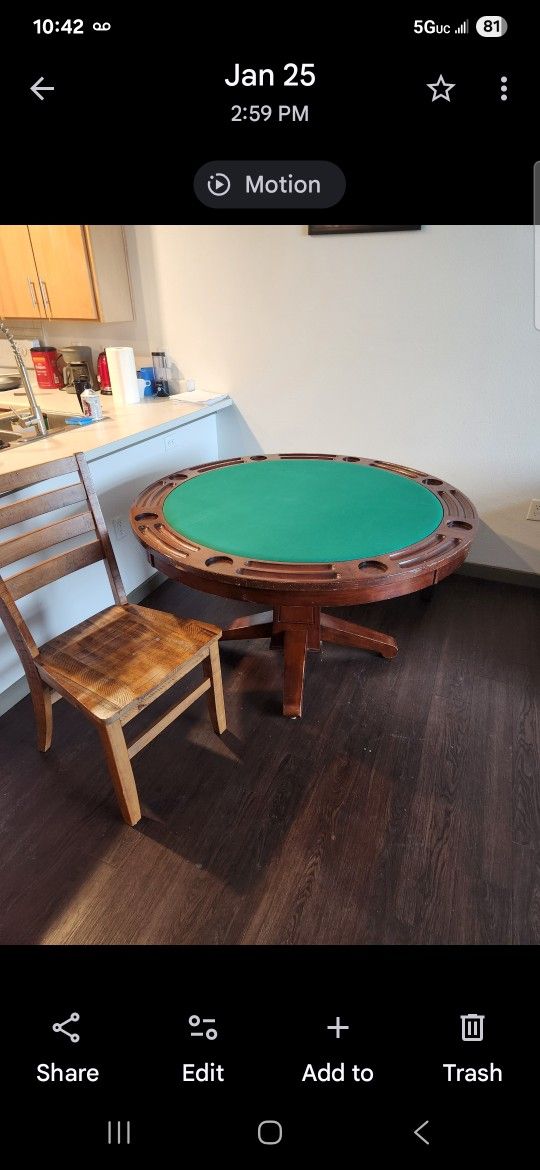 Dining Table/ Poker Table W/ 3chairs
