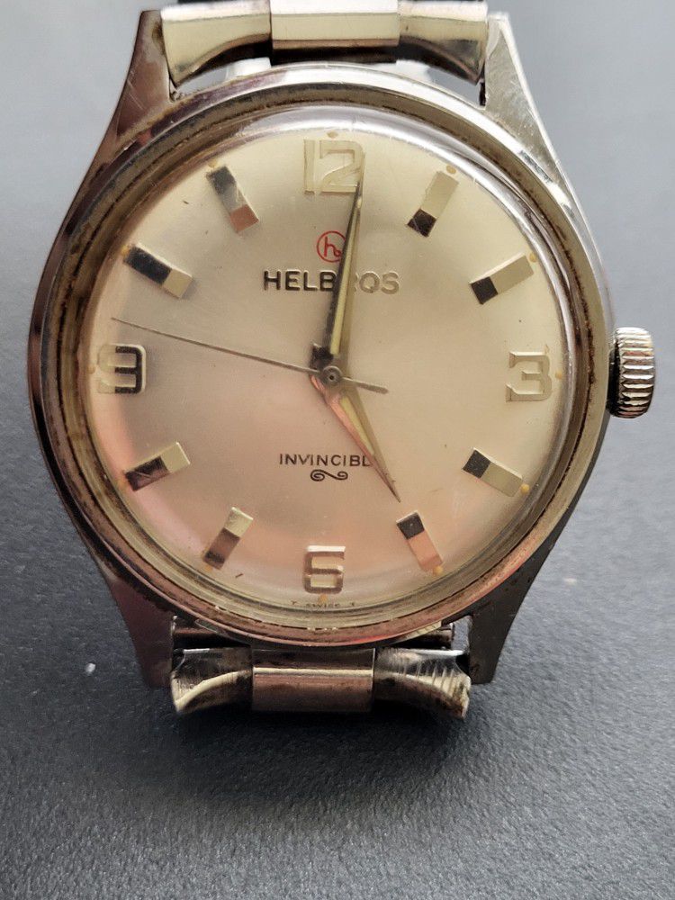 Helbros Invincible Men's Silver Made in France Watch