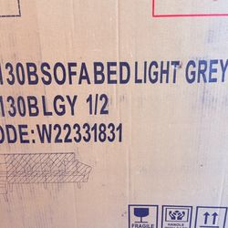 Light Grey Sofa Bed (Convertible Sleeper Couch) – Brand New in Box