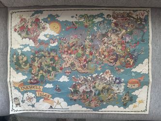 Cuphead Inkwell Isles Island Map Poster 18”x24” Studio MDHR