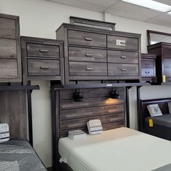 BRAND NEW 4pc Complete BEDROOM SET with built-in LAMPS Color Options AVAILABLE 