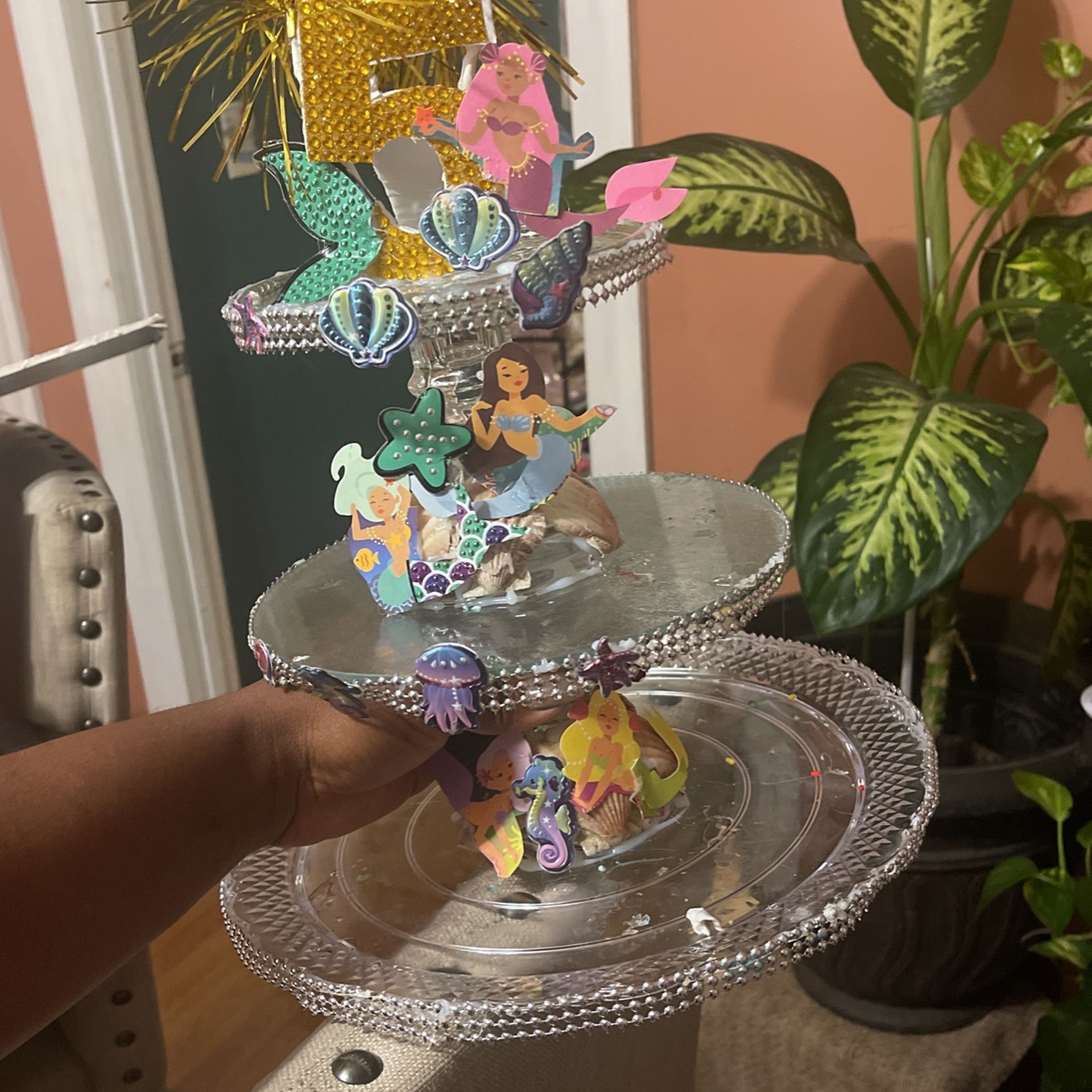 Mermaid Cupcake Stand Homemade