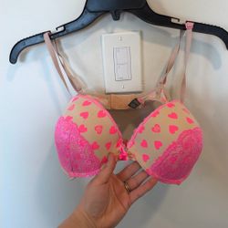 XOXO pink Heart Bra Size 38C