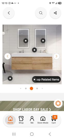 Moreno 60" floating bath vanity