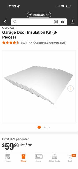 2 BRAND NEW Garage Door Insulation Kits (unopened)