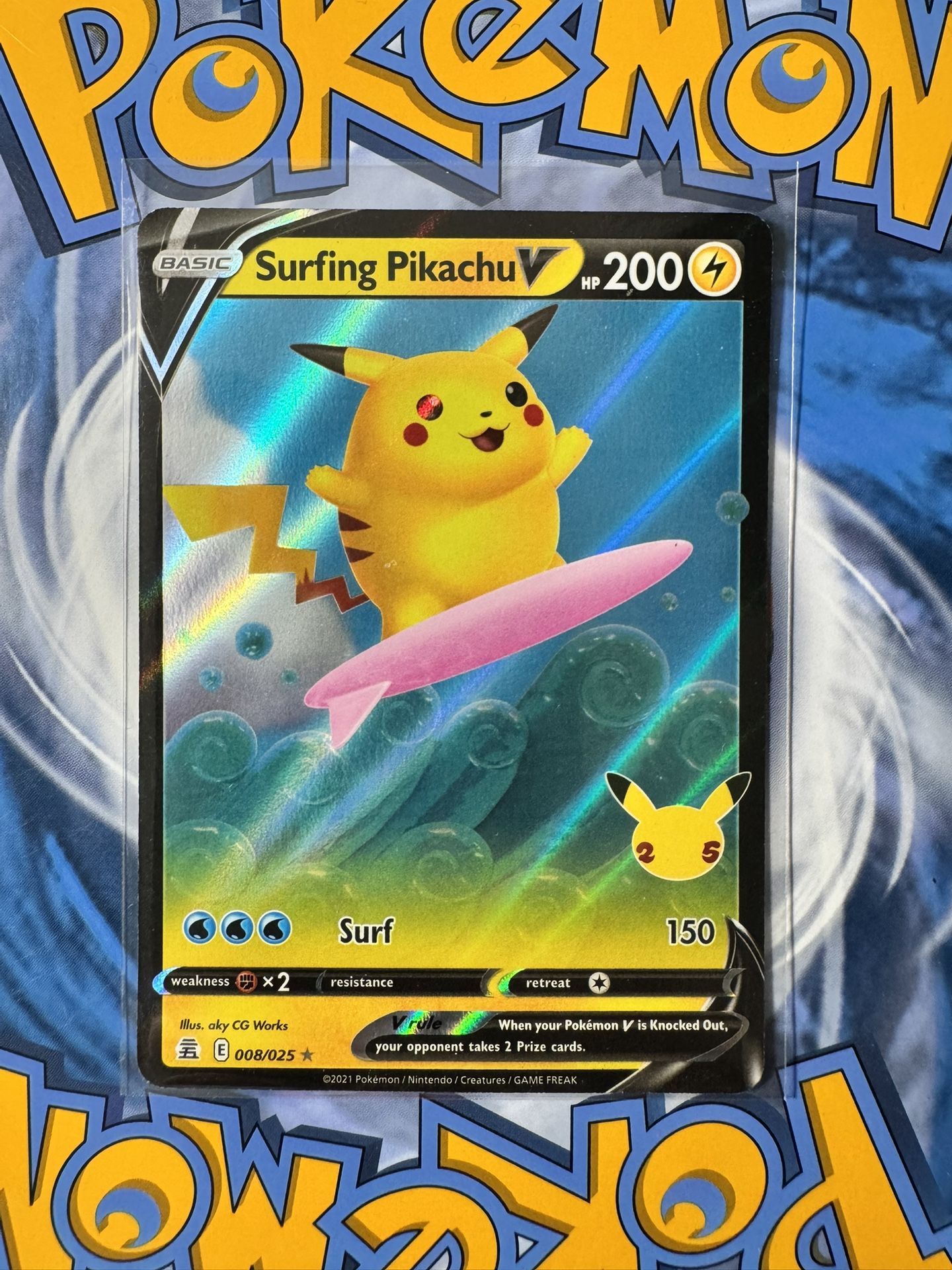 NM Surfing Pikachu V - Celebrations