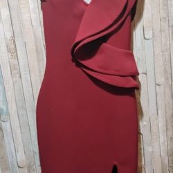 Women's One Shoulder Sleeveless Knee Length Side Split Bandage Dress