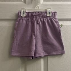 Brand New Girls Fleece Purple Shorts Size 5/6 Kids