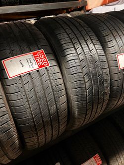 2 USED 21555R18 Goodyear All SEASON tires for $100 installed and balance.  21555R18 215 55 18 215 55 R 18 215/55/18 215/55/R18  Texas Extreme Tire Co.